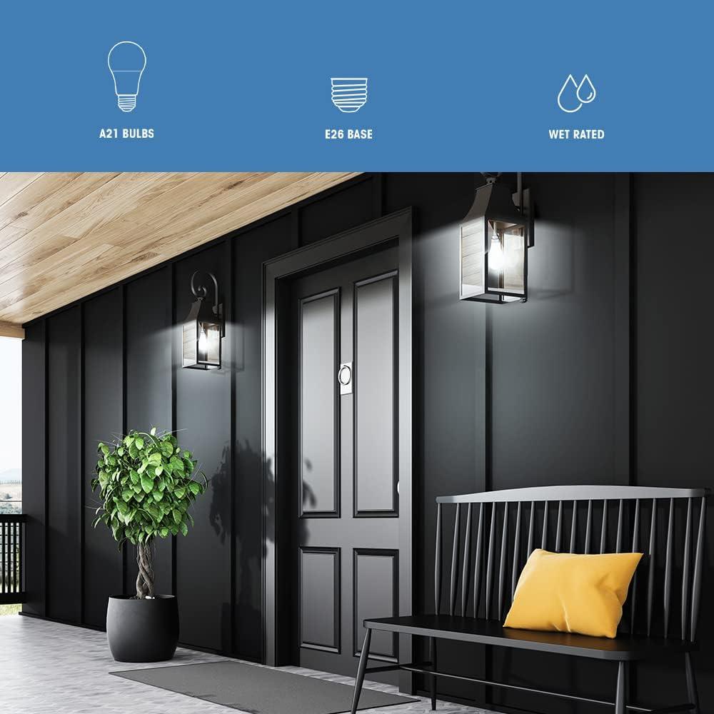 image:imageFeit Electric A21 LED Filament Light Bulb 150W Equivalent 2605 Lumens Bright White 3000K Dimmable E26 Base Clear Glass Decorative Vintage Style 15000Hour Lifetime OM150DMCL830FIL
