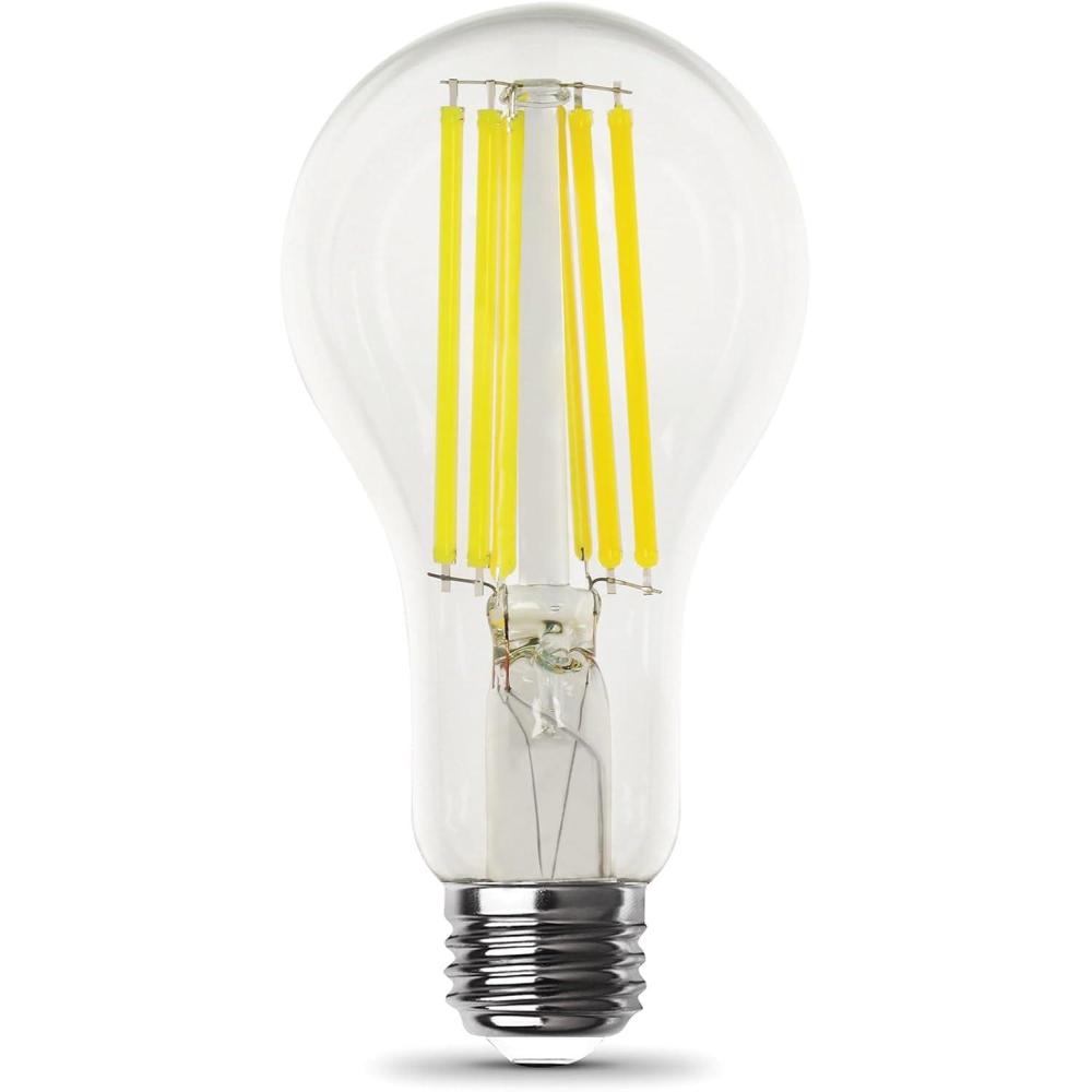 image:imageFeit Electric A21 LED Filament Light Bulb 150W Equivalent 2605 Lumens Bright White 3000K Dimmable E26 Base Clear Glass Decorative Vintage Style 15000Hour Lifetime OM150DMCL830FIL