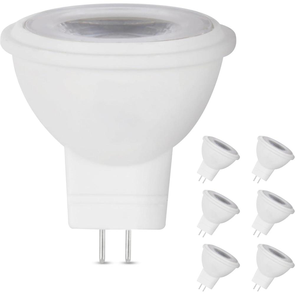 image:imageFeit Electric LED MR11 Halogen Bulb 25W Equivalent GU4 BiPin Base NonDimmable 245 Lumens 3000K Warm White Track Light Bulbs for Landscaping 22Year Lifetime BPLVMR11830CA6 6 Pack