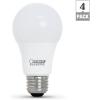 Feit Electric Enhance LED A19 Light Bulb, 60W Equivalent, 8.8W, 800 Lumens, 2700K Soft White, 90+ CRI, Dimmable, E26 Base, Enclosed Fixture & Outdoor Safe, 25,000-Hour Lifespan, OM60DM/927CA/4, 4 Pack