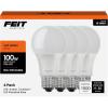 Feit Electric A19 LED Light Bulb, 100W Replacement, 1500 Lumens, 2700K Soft White, E26 Base, 15-Watts, General Purpose Indoor/Outdoor Lighting Bulbs, 11,000-Hour. Lifespan, A1600/827/10KLED/4, 4 Pack