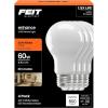 Feit Electric A19 LED Light Bulb, 60W Equivalent, 8.8W, Soft White 2700K, 800 Lumens, 90+ CRI Enhance Series, Omnidirectional,17,000-hour Lifetime, A1960/927CA/FIL/4, 4 Pack
