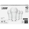 Feit Electric A19 LED Light Bulbs, 60W Equivalent, GU24 Twist-Lock Base, Dimmable, 4000K Cool White, 800 Lumens, 90+ CRI, Enclosed Fixture Rated, 25,000-Hour Lifetime, OM60DM/940CA/GU24/4, 4-Pack