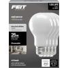 Feit Electric Enchance A19 LED Light Bulbs, 2.7W (25W Equivalent), Neutral White 3500K, Dimmable, 90+ CRI, E26 Base, 17,000-Hour Lifetime, Residential or Commercial Bulb, A1925/935CA/FIL/4/GB, 4-Pack