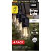 Feit Electric S14 LED Exposed Filament Light Bulbs, Soft White 2200K, Switch-Selectable 70/140 Lumens, Decorative String Light Replacement Bulbs, 15,000-Hour Lifetime, S14/822/2DIM/FIL/4, 4 Pack