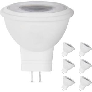 Feit Electric LED MR11 Halogen Bulb, 25W Equivalent, GU4 Bi-Pin Base, Non-Dimmable, 245 Lumens, 3000K Warm White, Track Light Bulbs for Landscaping, 22-Year Lifetime, BPLVMR11/830CA/6, 6 Pack