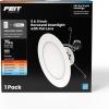 Feit Electric 6in LED Recessed Downlight, 75W Equivalent, Adjustable White 2700K–5000K, Switch-Selectable Color Temperature, Dimmable, E26 Retrofit, 10.2W, 50,000-Hour Lifetime, LEDR56F/6WYCA