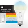 Feit Electric A19 Adjustable White LED Light Bulb, 100W Equivalent, 1600 Lumens, 5 Color Select (2700K–5000K), Dimmable, 90+ CRI, 25,000-Hour Lifetime, Indoor Lighting, OM100DM/6WYCA/4, 4 Pack