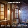 Feit Electric A19 Adjustable White LED Light Bulb, 100W Equivalent, 1600 Lumens, 5 Color Select (2700K–5000K), Dimmable, 90+ CRI, 25,000-Hour Lifetime, Indoor Lighting, OM100DM/6WYCA/4, 4 Pack