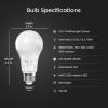 Feit Electric A21 All-in-One LED Light Bulb, 100W Equivalent, 4 Brightness Levels, 5 Selectable White Color Temperatures 2700K–5000K, E26 Base, Switch-Adjustable, Dimmable, OM100LSDM/5CCTCA/4, 4 Pack