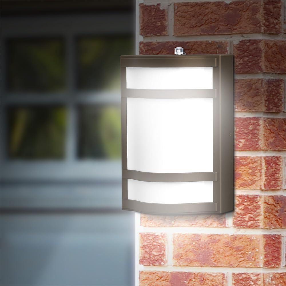 image:imageFeit Electric Decorative Outdoor Wall Light 1900 Lumens 4000K Bright White DusktoDawn Photocell Sensor WeatherResistant LED Exterior Wall Sconce HalfMoon Design S105WM840BZ