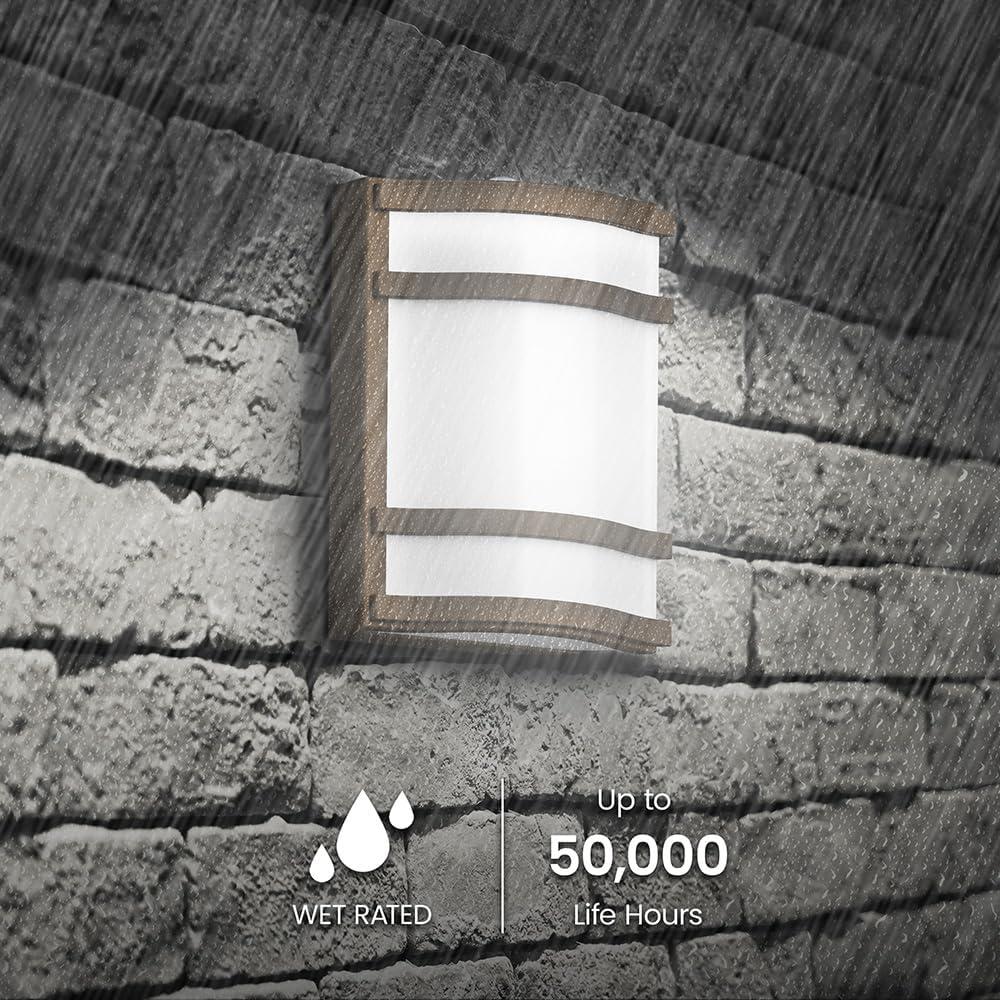 image:imageFeit Electric Decorative Outdoor Wall Light 1900 Lumens 4000K Bright White DusktoDawn Photocell Sensor WeatherResistant LED Exterior Wall Sconce HalfMoon Design S105WM840BZ