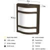 Feit Electric Decorative Outdoor Wall Light, 1900 Lumens, 4000K Bright White, Dusk-to-Dawn Photocell Sensor, Weather-Resistant LED Exterior Wall Sconce, Half-Moon Design, S10.5WM/840/BZ