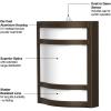 Feit Electric Decorative Outdoor Wall Light, 1900 Lumens, 4000K Bright White, Dusk-to-Dawn Photocell Sensor, Weather-Resistant LED Exterior Wall Sconce, Half-Moon Design, S10.5WM/840/BZ