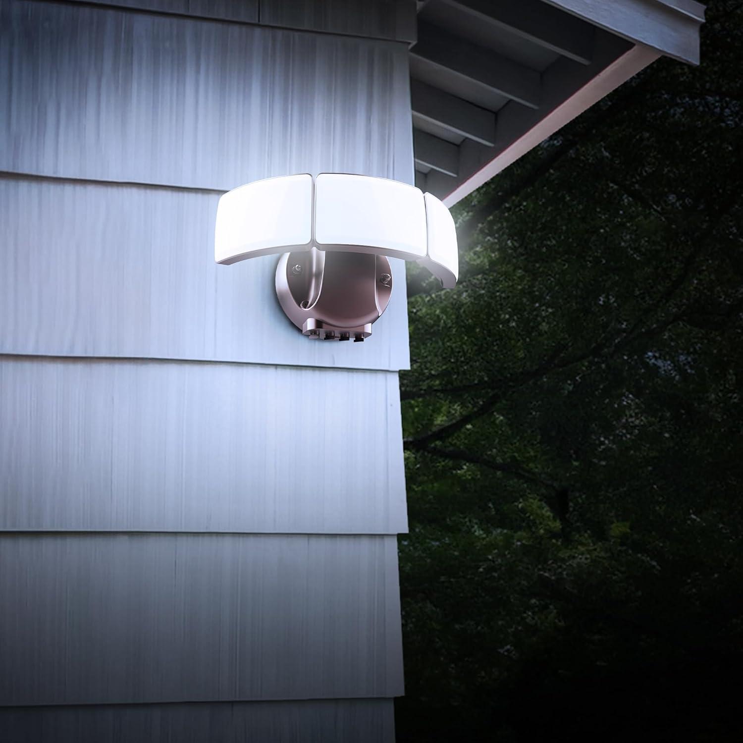 image:imageFeit Electric 105in TripleHead Security Flood Light 5000 Lumens Adjustable White 2700K6500K Microwave Motion Sensor DusktoDawn Photocell Lumen Select S105TFL5CCTMMBZ