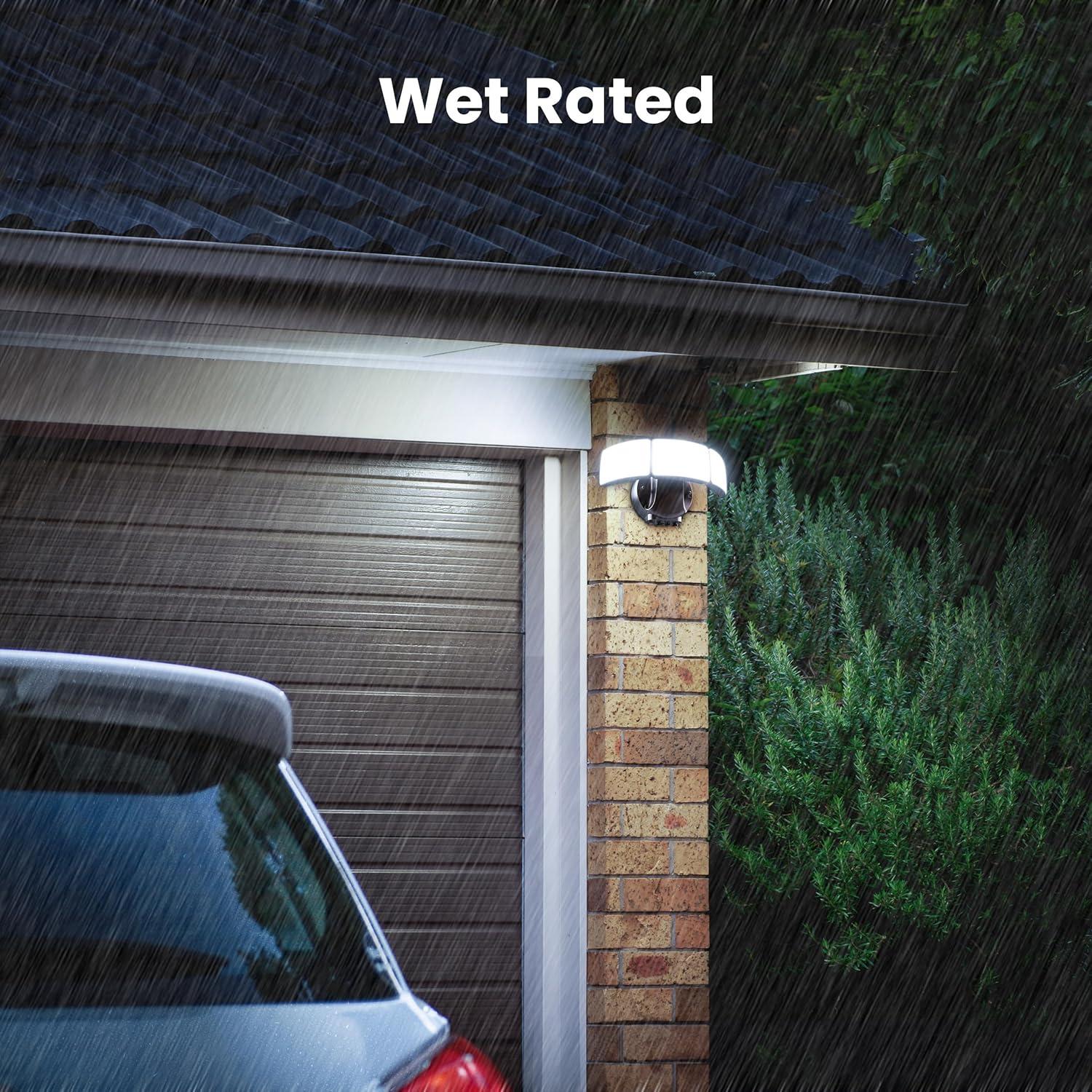 image:imageFeit Electric 105in TripleHead Security Flood Light 5000 Lumens Adjustable White 2700K6500K Microwave Motion Sensor DusktoDawn Photocell Lumen Select S105TFL5CCTMMBZ