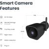 Feit Electric Plug-in Outdoor Security Camera, 2K HD, Advance Motion Detection, 2.4GHz Wi-Fi, 30ft. Night Vision, 2-Way Audio, Micro SD Card Storage, AI-Powered Smart Alerts, Always-On Wired Power