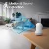 Feit Electric Smart Indoor Pan Tilt Baby Monitor Camera, 2K WiFi Security Camera with AI Motion Alerts, Motion Tracking, Night Vision (30 ft), Two-Way Audio, Local Storage, 2.4GHz WiFi(Motion Sensor + Tracking)