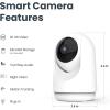 Feit Electric Smart Indoor Pan Tilt Baby Monitor Camera, 2K WiFi Security Camera with AI Motion Alerts, Motion Tracking, Night Vision (30 ft), Two-Way Audio, Local Storage, 2.4GHz WiFi(Motion Sensor + Tracking)