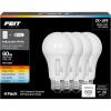 Feit Electric A19 Adjustable White LED Light Bulb, 60W Equivalent, 800 Lumens, 5 Color Select (2700K–5000K), Dimmable, 90+ CRI, 25,000-Hour Lifetime, Indoor Lighting, OM60DM/6WYCA/4, 4 Pack(Adjustable White)